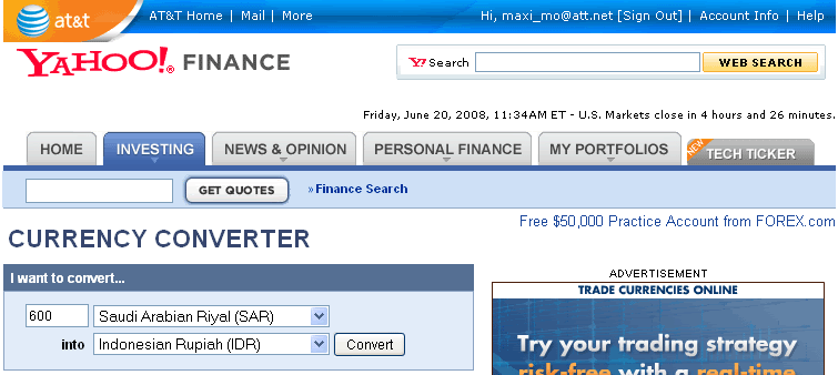 Yahoo Finance Currency Chart