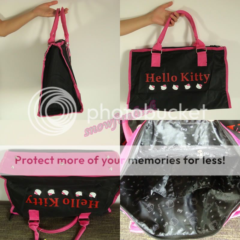 Hello Kitty handbag shoulder school Tote Bag 6303 black  